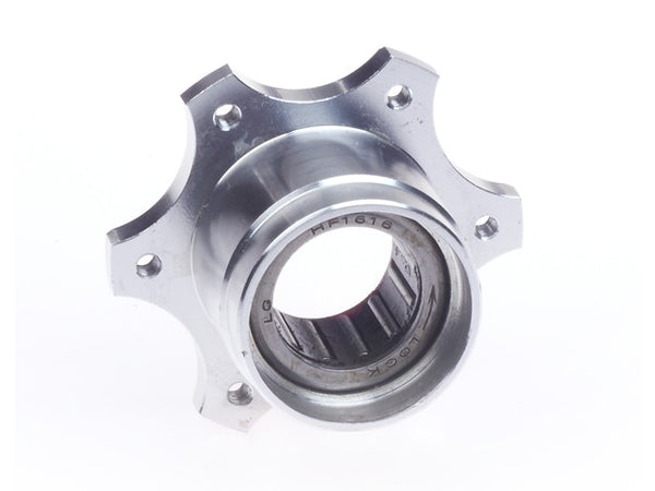 Autorotation hub with one way bearing