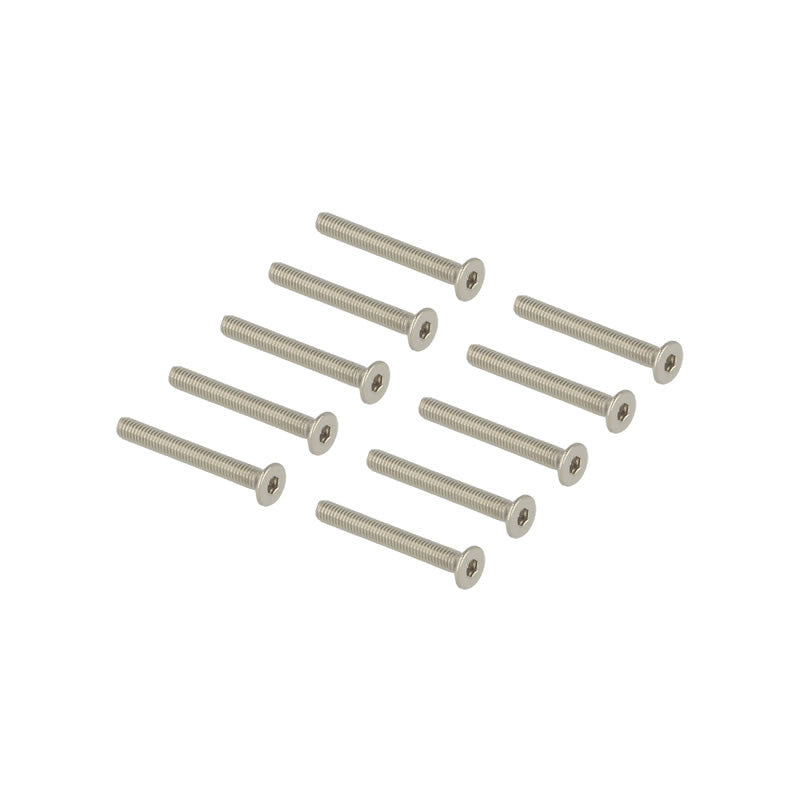 Flat head stainless bolts M3x25