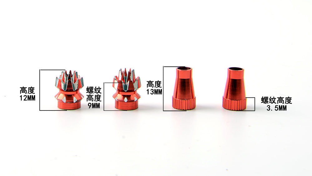 Aluminum Transmitter Stick Ends M3, Anti-Slip Gimbal Stick Ends for Futaba FrSky Spektrum FPV Transmitter with 3mm Threaded (Blue) or (Red)