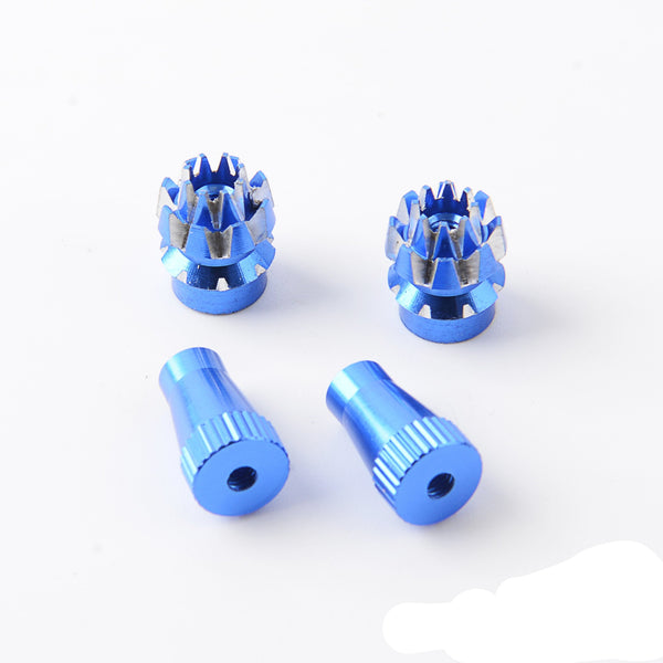 Aluminum Transmitter Stick Ends M3, Anti-Slip Gimbal Stick Ends for Futaba FrSky Spektrum FPV Transmitter with 3mm Threaded (Blue) or (Red)